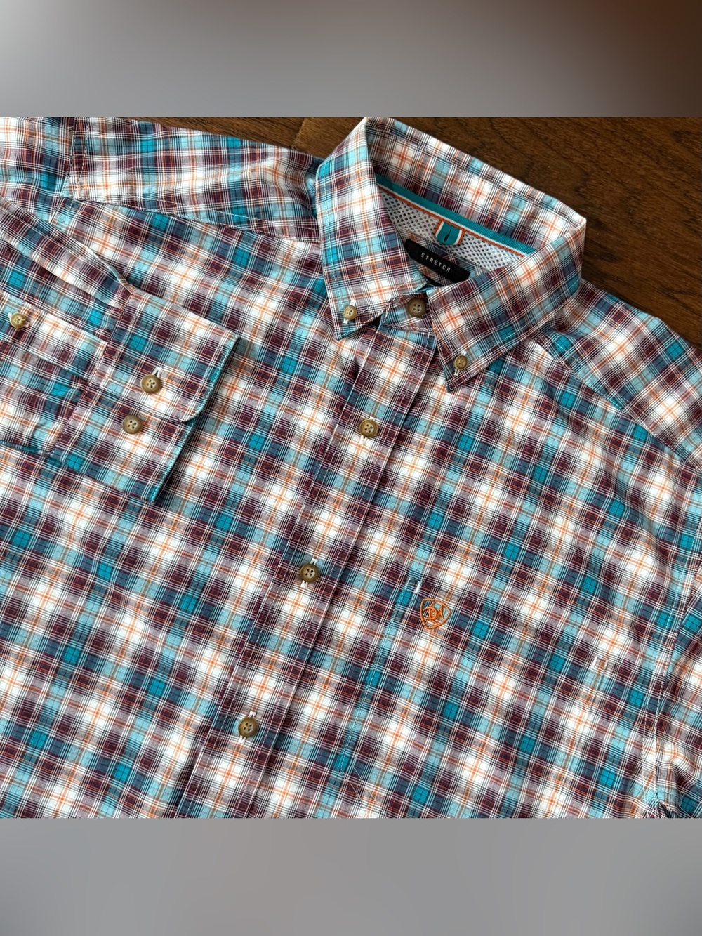 Ariat Pro Series Men Shirt Button Up Long Sleeve Small Multicolor Plaid Western